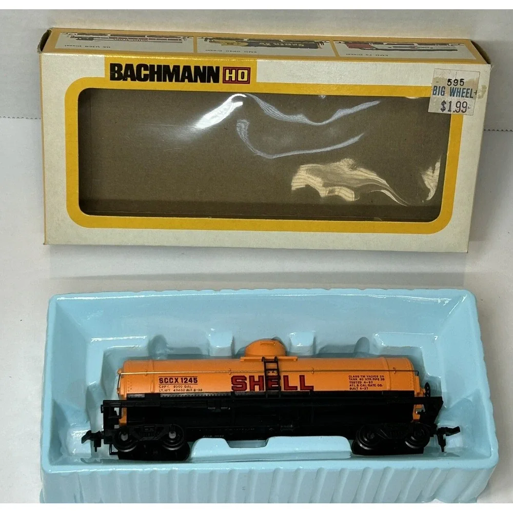 Bachman HO Scale Shell Oil 3 Dome Tank‎ Car SCCX 1245 EUC Model RR